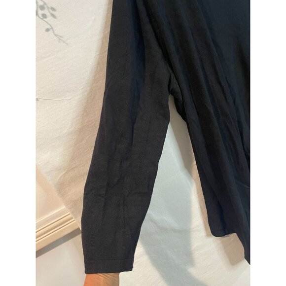 Red Woman's Black Open Front Cardigan 1X - Picture 4 of 11